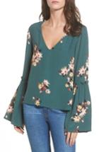 Women's Bp. Bell Sleeve Blouse - Green