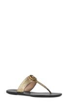 Women's Gucci Marmont T-strap Sandal Us / 34eu - Metallic
