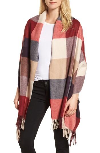Women's Nordstrom Buffalo Check Cashmere Wrap