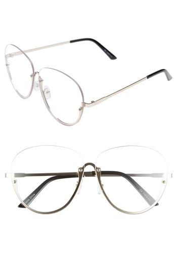 Women's Glance Eyewear Rimless Top Fashion Glasses - Gold/ Clear