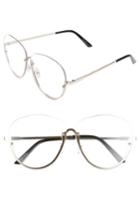 Women's Glance Eyewear Rimless Top Fashion Glasses - Gold/ Clear