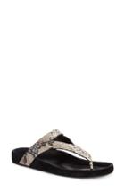 Women's Isabel Marant Elbry Snakeskin Embossed Thong Sandal Us / 41eu - Grey
