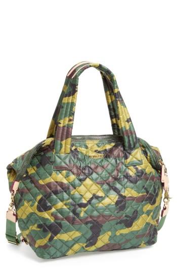 Mz Wallace 'large Sutton - Camo' Nylon Satchel - Green