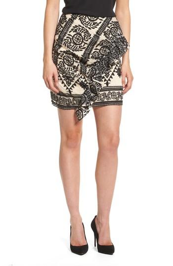 Women's Elliatt Soiree Ruffle Miniskirt - Black