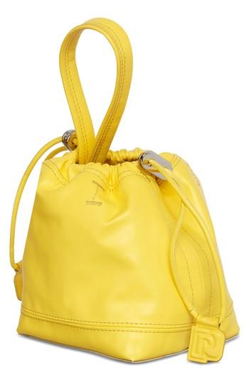 Paco Rabanne Mini Pouch Faux Leather Tote - Yellow