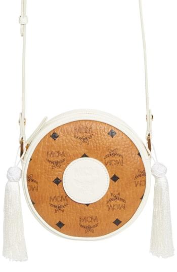 Mcm Small Visetos Tambourine Crossbody Bag - Brown