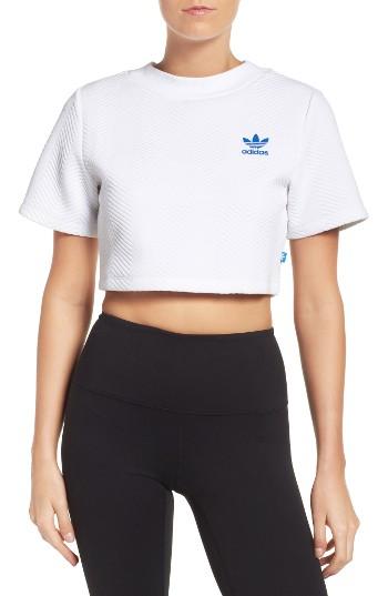 Women's Adidas Originals Crop Tee - White
