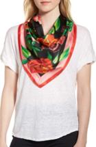 Women's Echo Risby Cove Square Silk Scarf, Size - Black