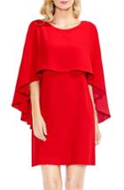 Women's Vince Camuto Cape Overlay Dress, Size - Red