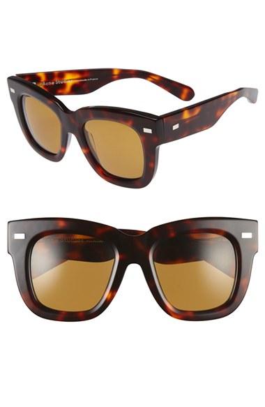 Women's Acne Studios 'library' 51mm Sunglasses - Turtle