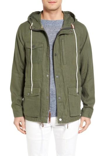 Men's Tommy Bahama Harbor Linen Hooded Jacket - Green