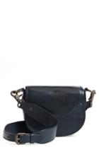 Frye Mini Melissa Whipstitch Leather Saddle Bag - Blue