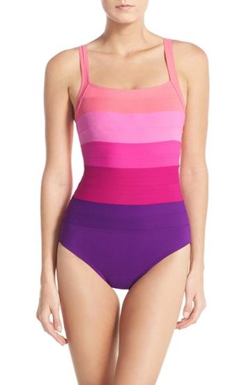 Women's Miraclesuit 'spectra' Banded Maillot - Pink