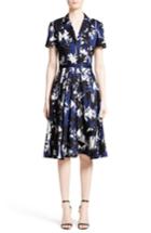 Women's Jason Wu Print Cotton Fit & Flare Shirtdress - Blue