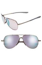 Men's Nike Outrider E 62mm Oversize Aviator Sunglasses - Pewter/ Golf Milky Blue