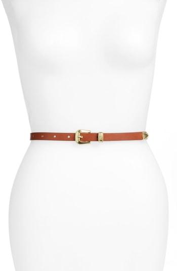 Women's Treasure & Bond Western Leather Skinny Belt - Cognac