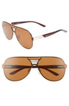 Men's Prive Revaux The Hitman 63mm Polarized Oversize Aviator Sunglasses - Brown