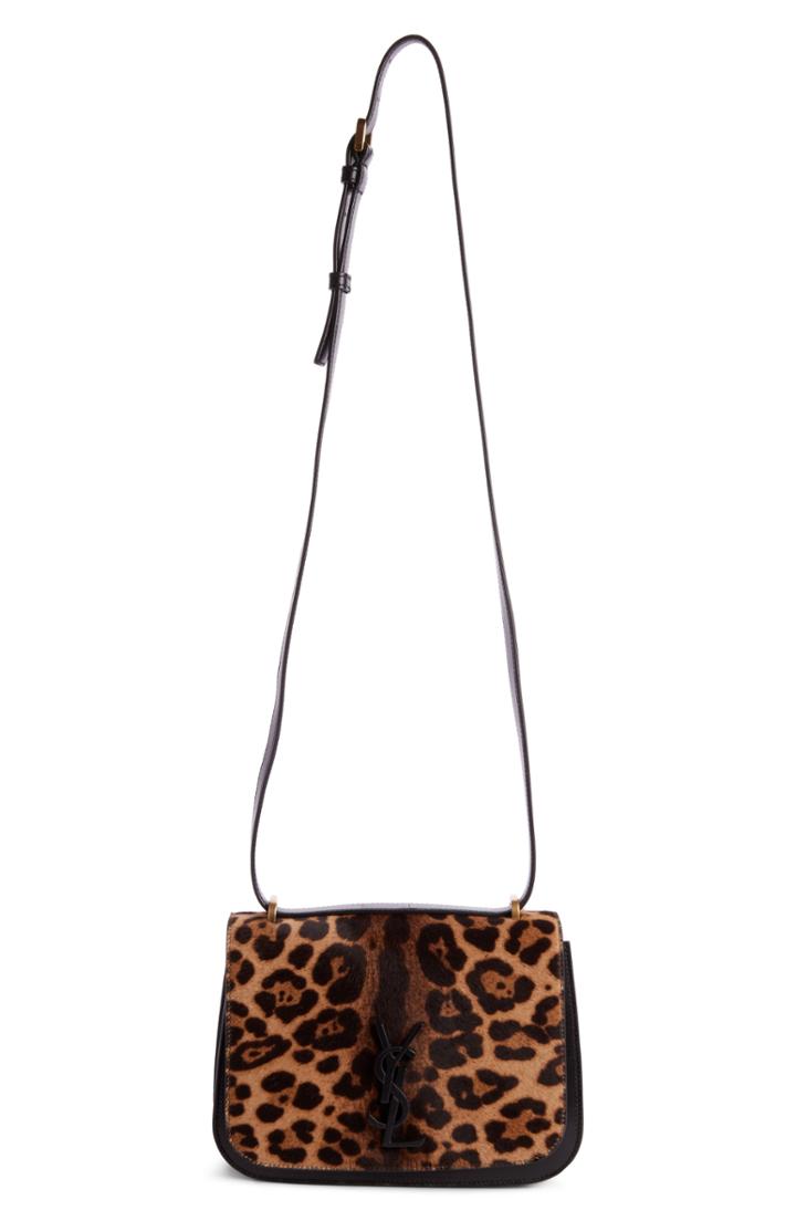 Saint Laurent Spontini Genuine Calf Hair Shoulder Bag -