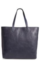 Madewell Zip Top Transport Leather Tote - Blue