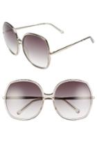 Women's Chloe 62mm Oversized Gradient Lens Square Sunglasses - Turtledove