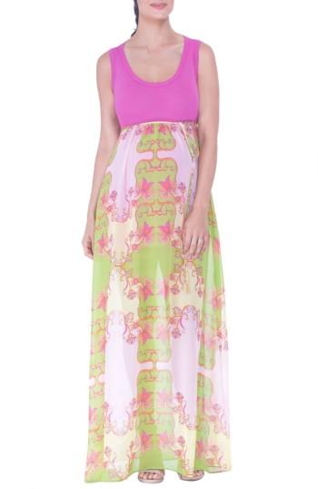 Women's Olian Maternity Maxi Dress - Pink