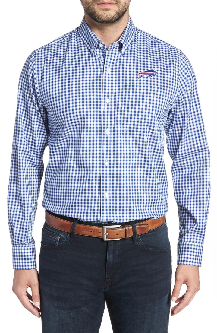 Men's Cutter & Buck League Buffalo Bills Fit Shirt, Size Medium - Blue