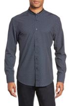 Men's Vince Camuto Trim Fit Performance Knit Sport Shirt, Size - Blue