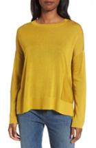 Women's Eileen Fisher Tencel Blend Sweater, Size - Yellow