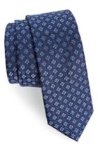 Men's The Tie Bar Bedrock Floral Silk Tie, Size - Blue