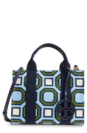 Tory Burch Mini Print Canvas Tote - Blue