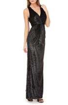 Women's Js Collections Sequin Lace Blouson Gown