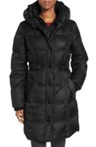 Women's Larry Levine Quilted Down & Feather Fill Coat - Black
