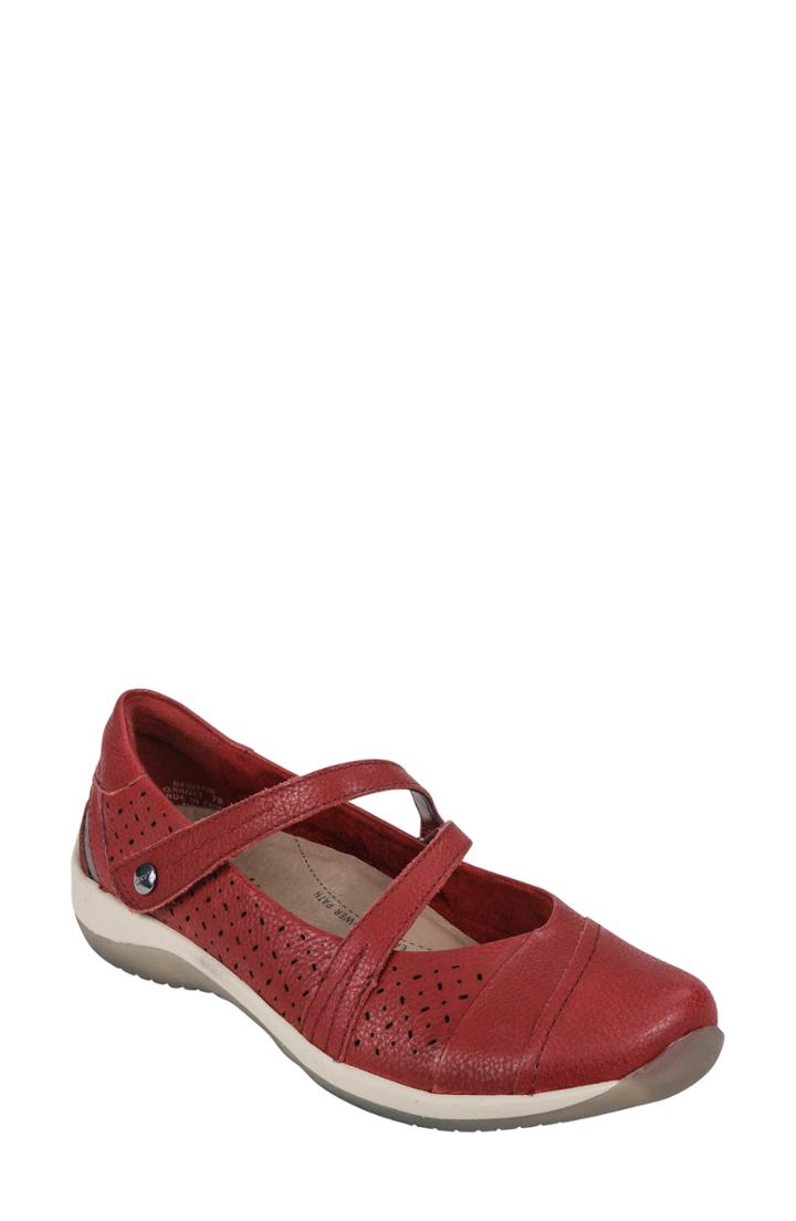 Women's Earth Newton Mary Jane Flat .5 W - Red