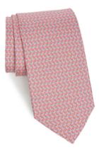 Men's Salvatore Ferragamo Duck Print Silk Tie, Size - Pink