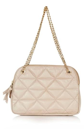 Topshop Quilted Leather Shoulder Bag -