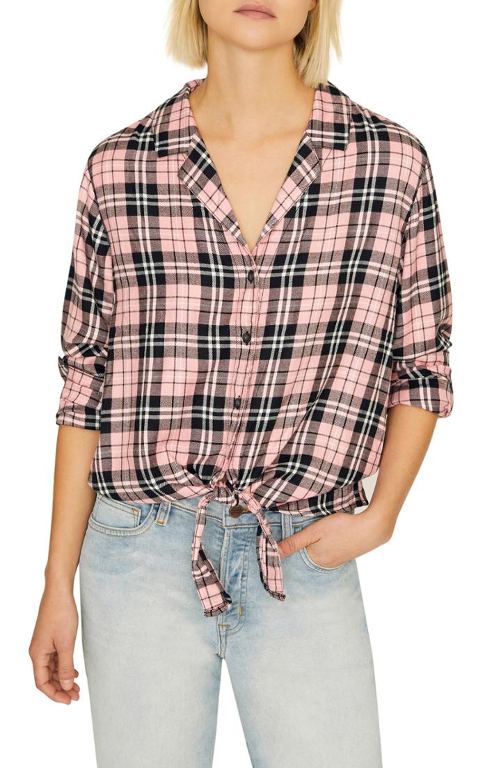 Women's Sanctuary Colton Plaid Shirt - Pink
