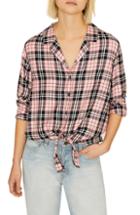 Women's Sanctuary Colton Plaid Shirt - Pink