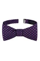 Men's Ted Baker London Alternating Dot Silk Bow Tie, Size - Purple