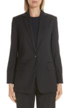 Women's Max Mara Laser Single Button Wool Jacket - Blue