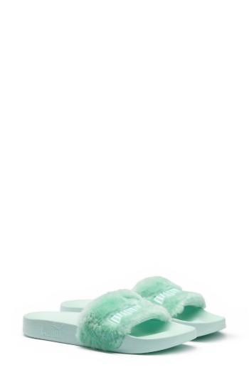 Women's Fenty Puma By Rihanna 'leadcat Fenty' Faux Fur Slide Sandal