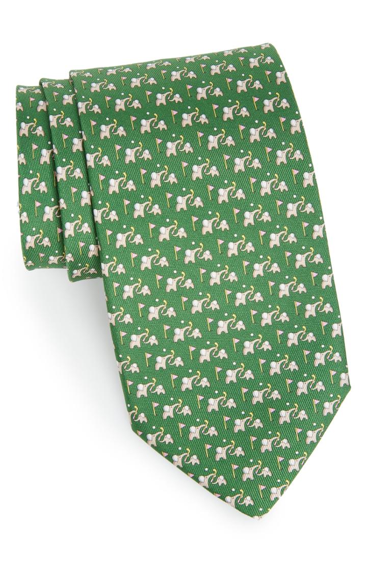 Men's Salvatore Ferragamo Erede Elephant Print Silk Tie