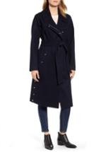 Women's Marc New York Wool Blend Trench Coat - Blue