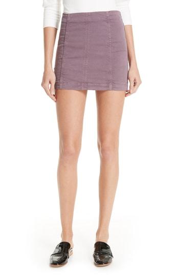 Women's Free People Modern Femme Denim Miniskirt - Purple