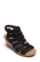 Women's Rockport Cobb Hill Janna Asymmetrical Sandal .5 M - Black