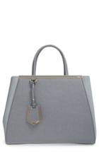 Fendi '2jours Elite' Leather Shopper - Grey