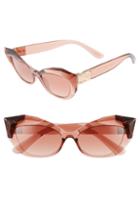 Women's Dolce & Gabbana 54mm Gradient Beveled Cat Eye Sunglasses - Transparent Pink Gradient