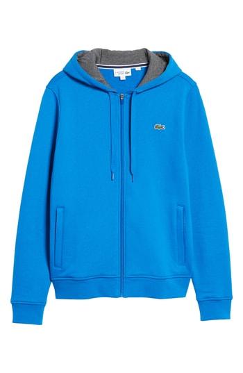 Men's Lacoste Fleece Zip Hoodie (m) - Blue