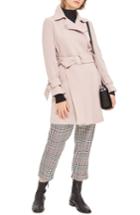 Women's Topshop Daisy Crepe Truster Trench Coat Us (fits Like 0-2) - Pink