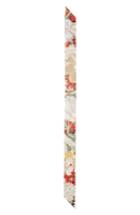 Women's Burberry Floral Text Archive Silk Skinny Scarf, Size - Red