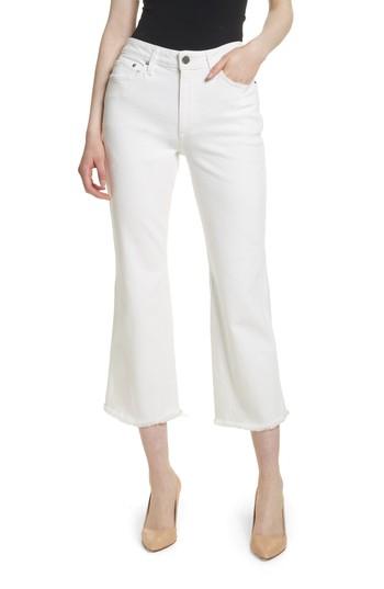 Women's Ao. La Perfect Crop Kick Flare Jeans - White